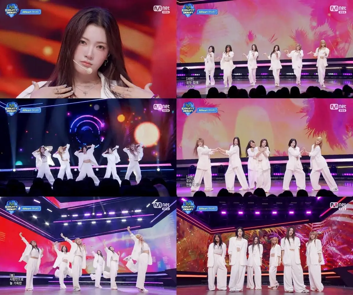 AtHeart performs '3!4!' on M Countdown as MV nears 10 million views