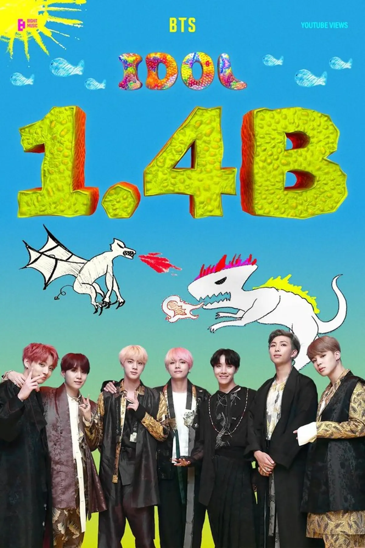 BTS 'IDOL' MV Crosses 1.4 Billion YouTube Views, Fifth in Group's Catalog to Hit the Mark