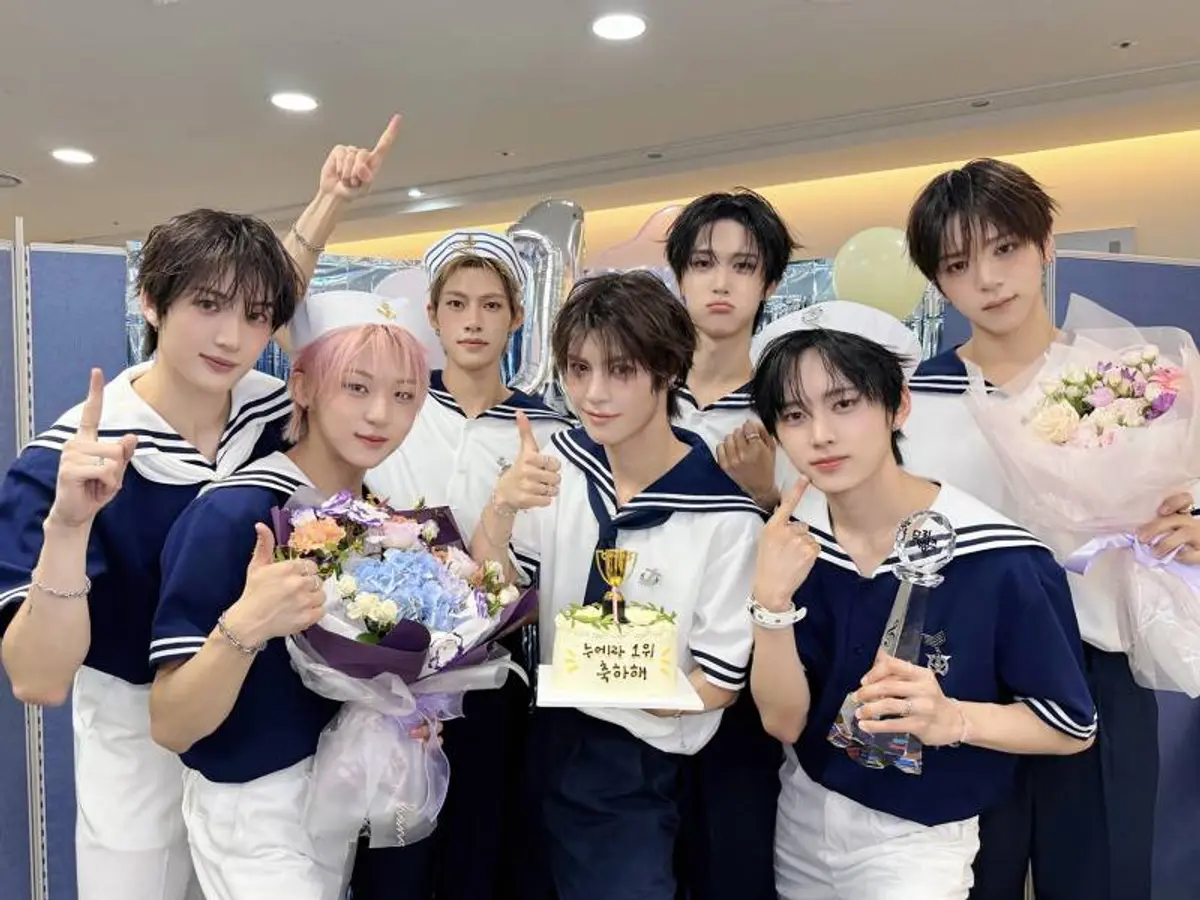 NUEVA wins first terrestrial music show #1 on Music Bank, 1 year 5 months after debut