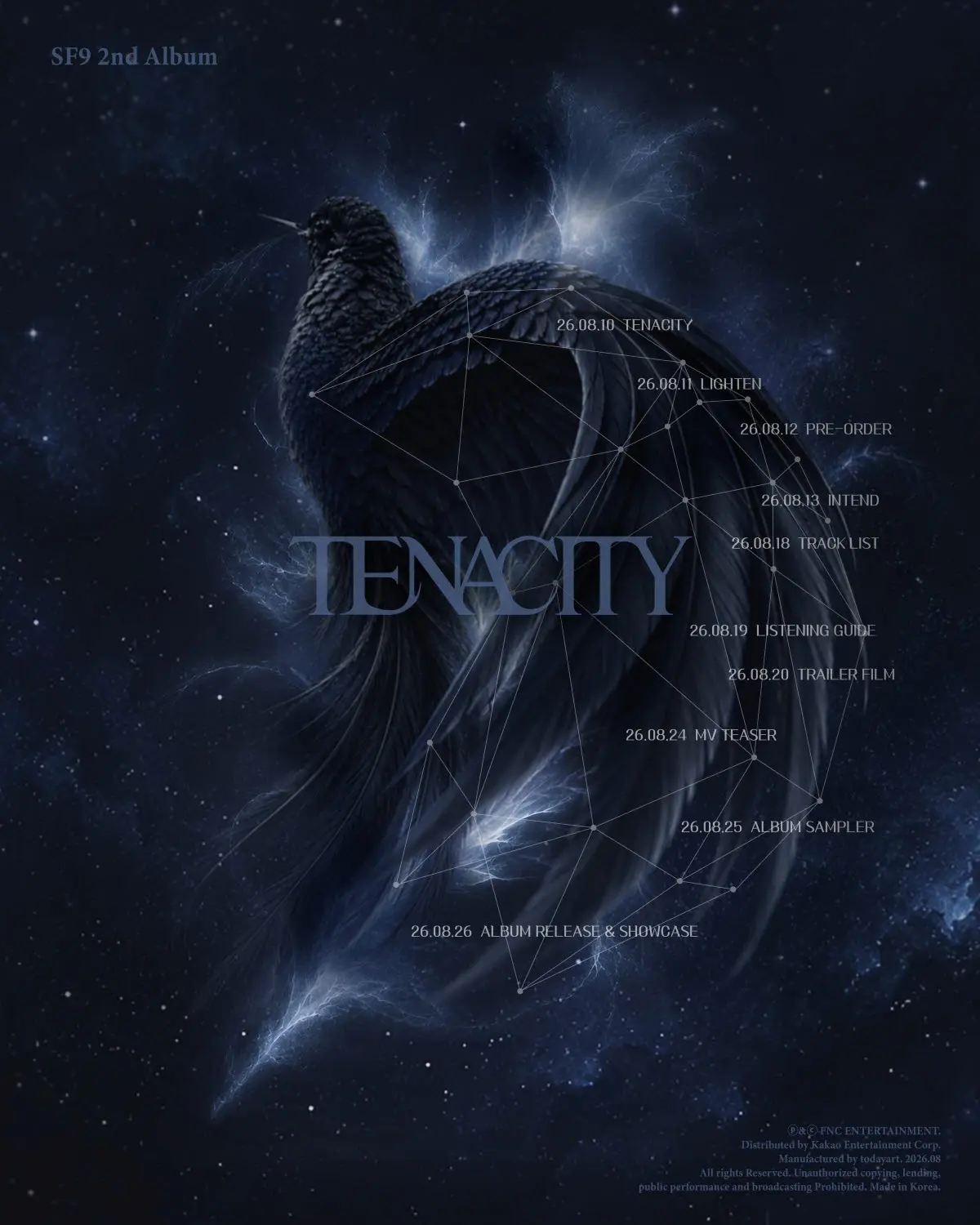 SF9 announce 'TENACITY' comeback schedule, regular 2nd album drops on the 26th