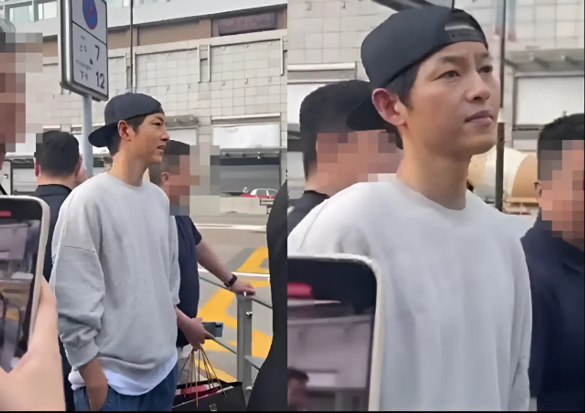 Song Joong-ki's expression shifts after fan describes him as "the man who married Song Hye-kyo"
