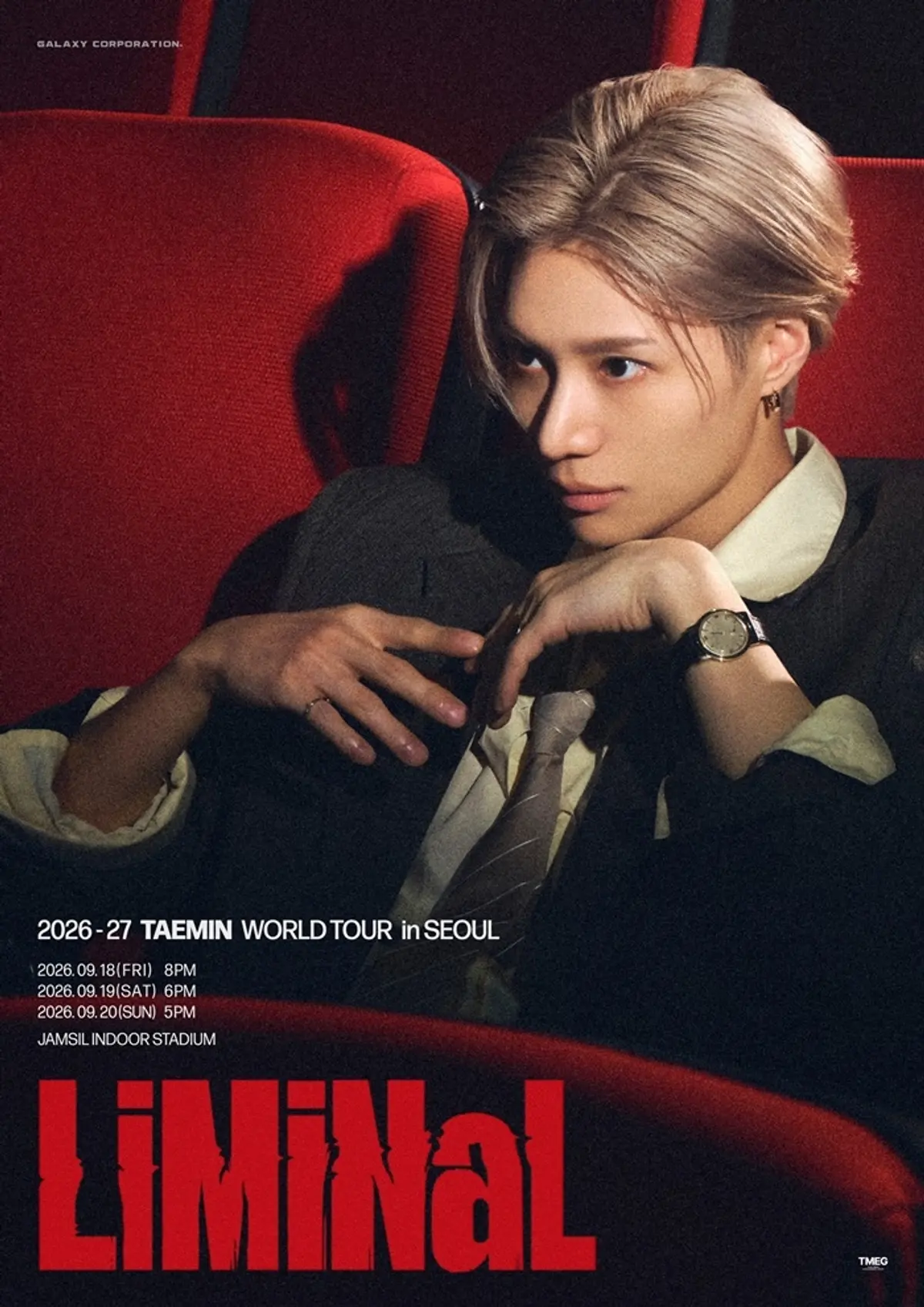 Taemin drops 'LiMiNaL' world tour poster, new album 'PHASE 1 : SOFT VIOLENCE' due Aug 31